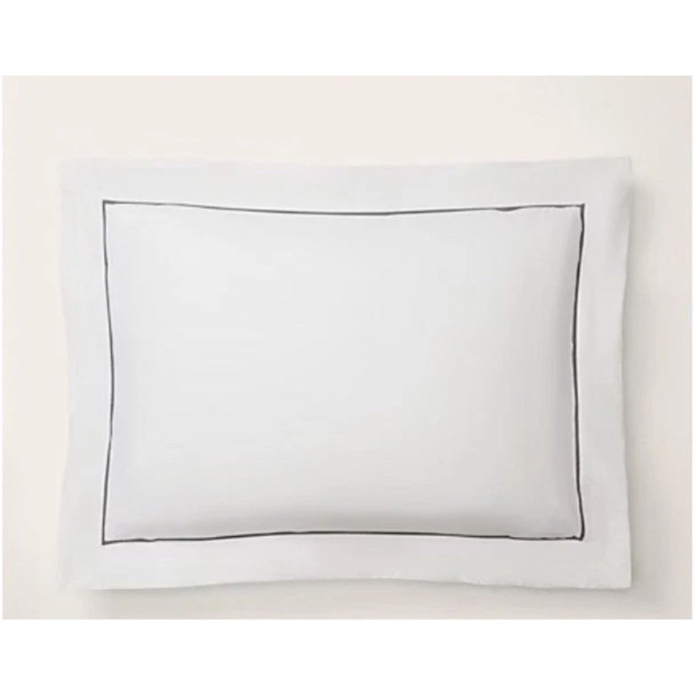 Ralph Lauren Palmer Percale Organic Cotton Standard Sham Loft Gray New MSP $140